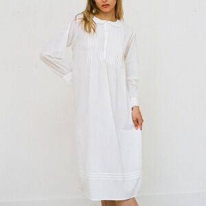 Salter House Wendy Nightdress (one size) white organic cotton nightgown